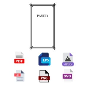 Minimalist Pantry Door Design SVG