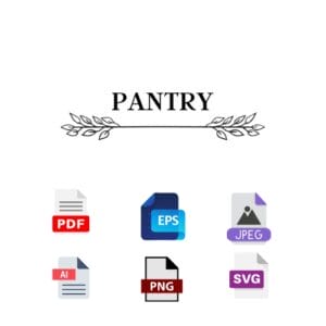 Leaf Design Pantry Door SVG