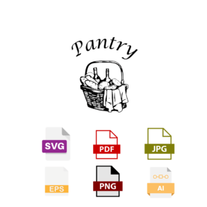 Pantry tote basket svg