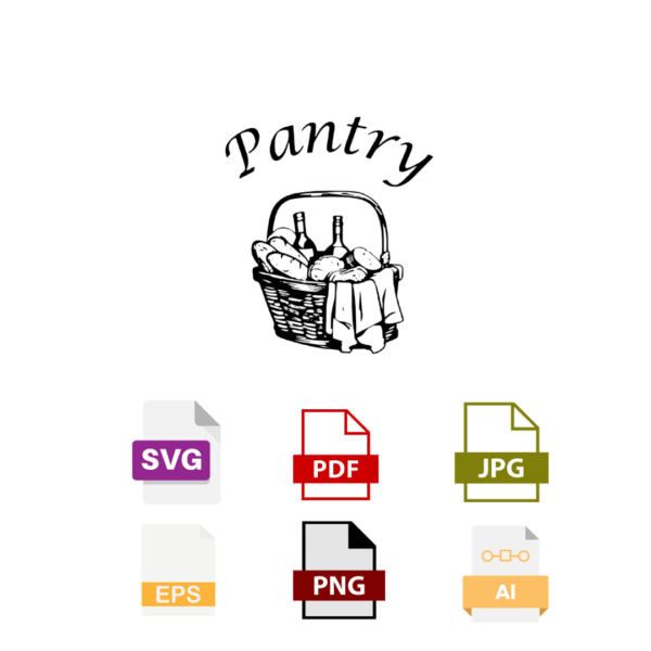 Pantry tote basket svg