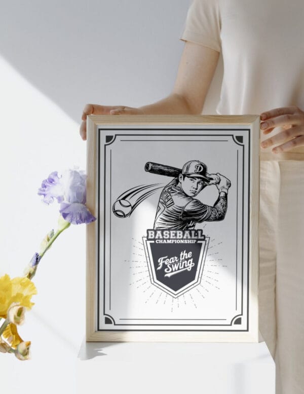 Vintage Dodgers Baseball Wall Art – #17 | Sports Decor